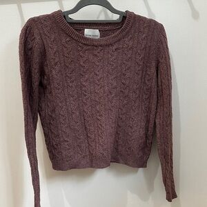 Pink Rose Cropped Sweater